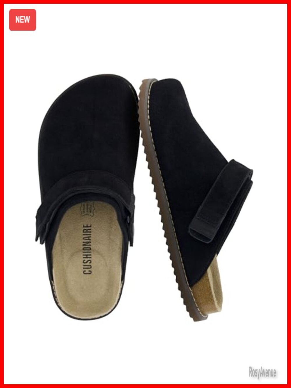 Genuine Leather Clogs for Women, Slingback Slip On with Adjustable Strap,